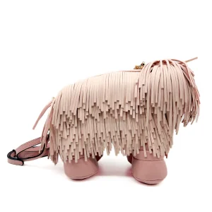 Bolsos imitando la silueta de un perro  con flecos