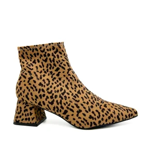 Botín Tacón Estampado Leopardo Mujer A3379