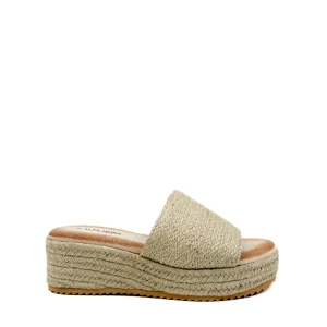 Sandalias con plataforma de yute trenzado
