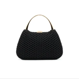 Bolso Cadace Negro Rejilla