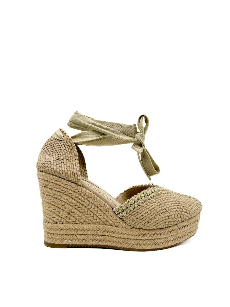 Alpargatas de Cuña Tejidas con Cintas Elegantes Corina M5386 - Imagen 2
