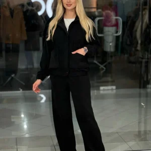 Traje de terciopelo con bomber