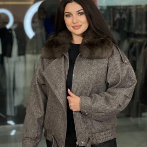 Chaqueta bomber con cinturón