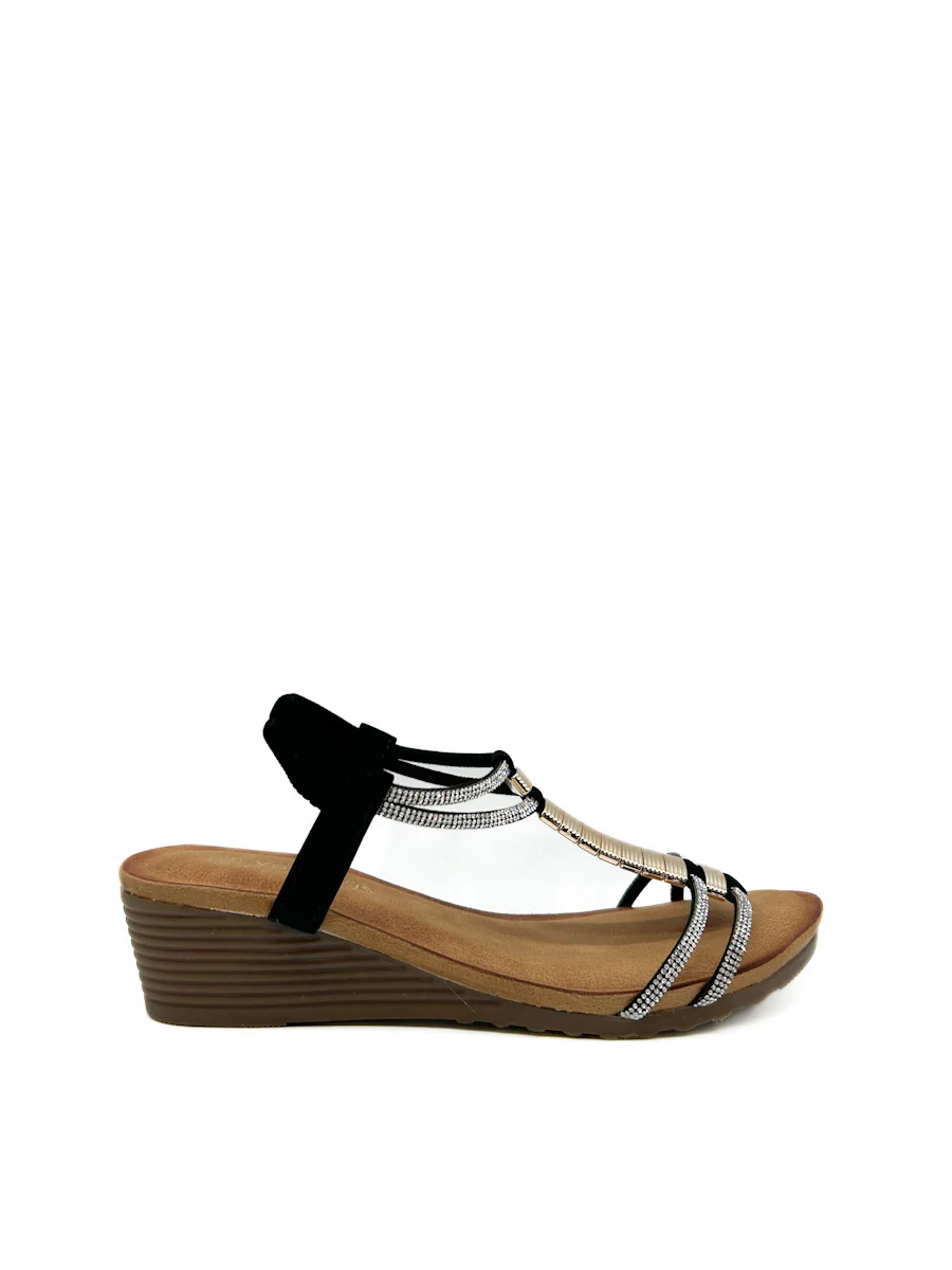 Sandalias Cuña Brillos Referencia ES131