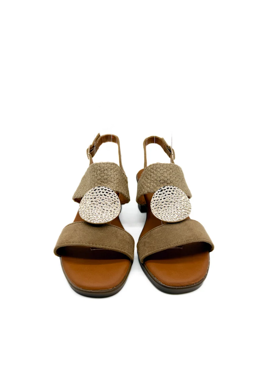 Sandalias de Tacón con Texturas y Detalle Metálico - Imagen 6