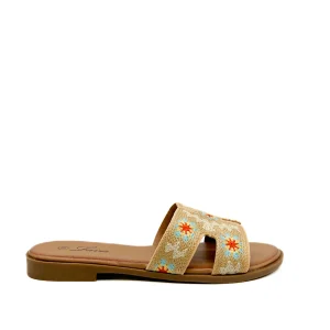 Sandalias Planas  Forrado Flores VG342
