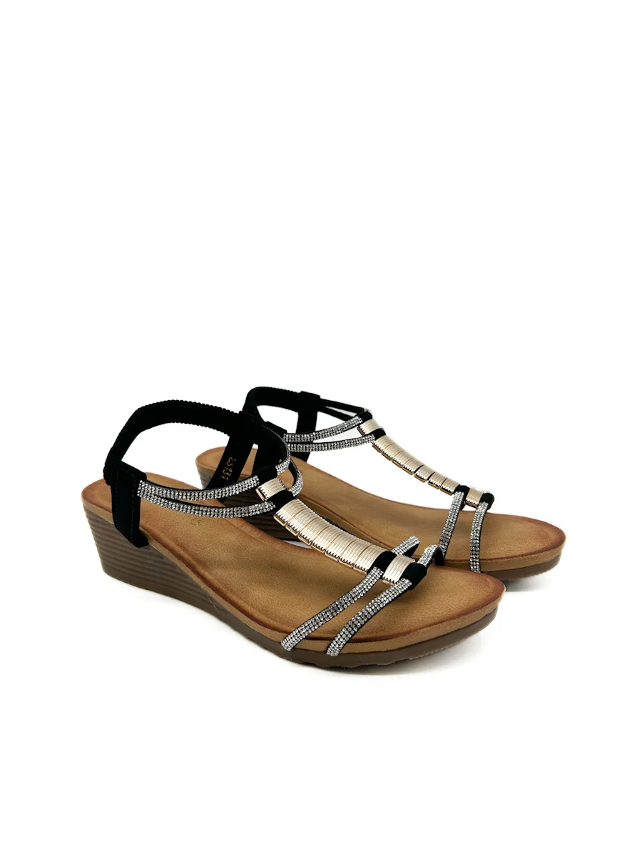Sandalias Cuña Brillos Referencia ES131 - Imagen 4