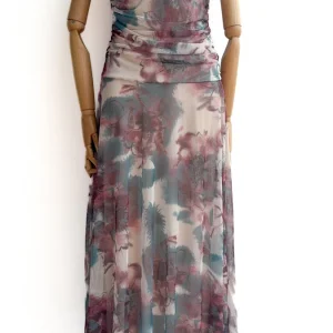 Vestido Largo Estampado Acuarela – Elegancia Atemporal