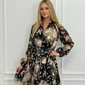 Vestido Corto Dúo Floral