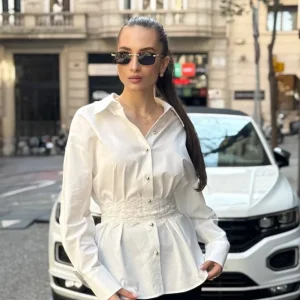 Blusa corsé con encaje