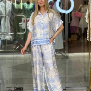 Conjunto estampado de viscosa