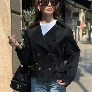 Bomber con cuello fruncido