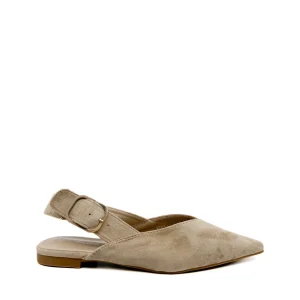 Zapatos Planos Destalonados de Antelina con Escote en V – Elegancia Diaria
