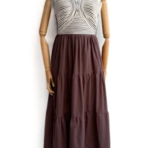 Vestido detalle cuerdas trenzadas