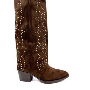 Botas Altas detalles Remaches Metálicos