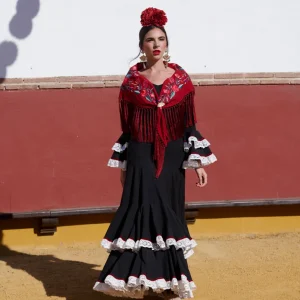 Traje de Flamenca Abril Negro T.36 y 40