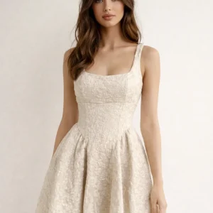 Vestido Corto Jacquard