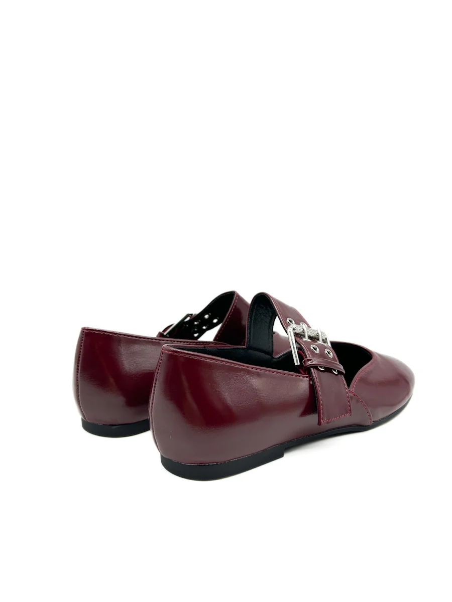 Zapatos planos tipo bailarinas con hebilla metálica decorativa - Imagen 5