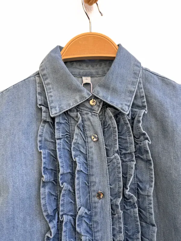 Camisa Denim con Volantes Frontales - Imagen 4