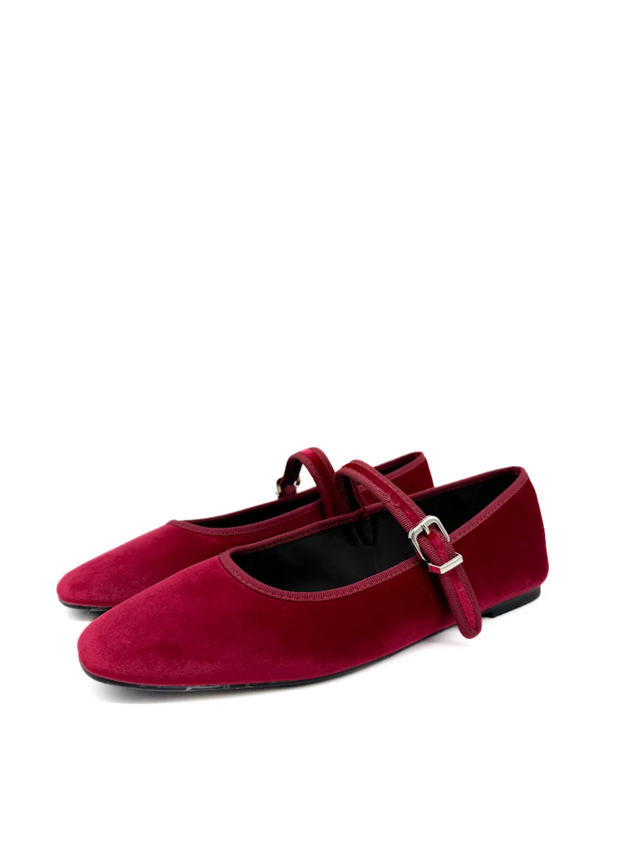 Elegantes Merceditas de Terciopelo con Hebilla Corina M5630 - Imagen 4