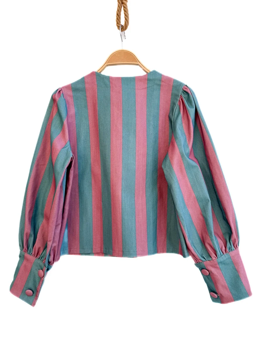 Conjunto de Blusa y Falda a Rayas – Venta por Separado - Imagen 6