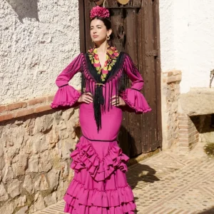 Traje Flamenca Mod. Madrid Buganvilla T.38,40,44,46,48