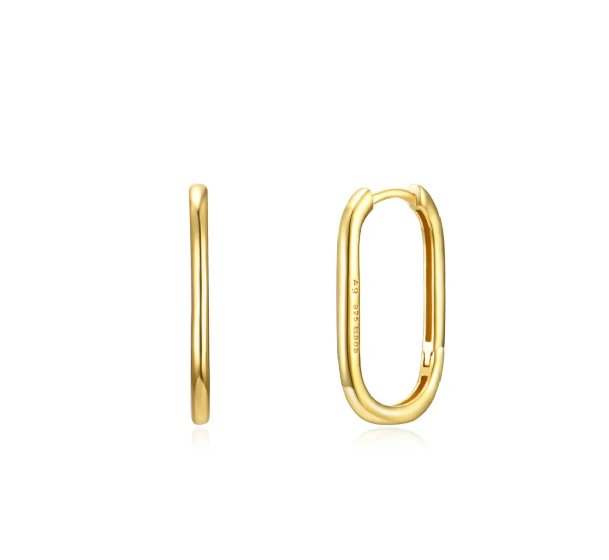 Pendientes Aros Rectangular - Imagen 3