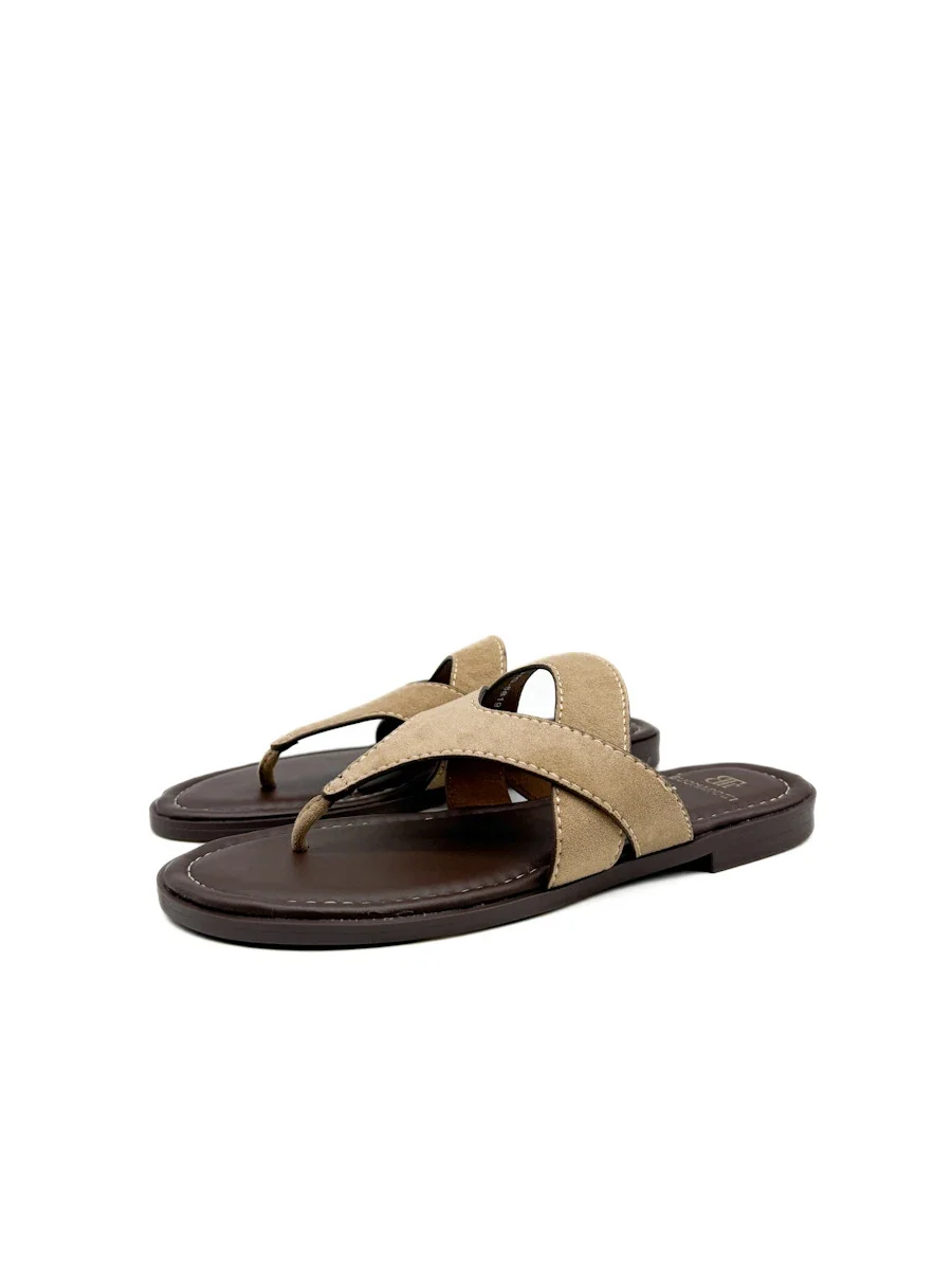 Sandalias Casuales de Dedo con Tiras de Ante - Mujer - Imagen 7