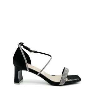 Sandalias Elegantes de Tacón medio con Brillos