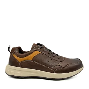 Zapatos Casuales de Piel en Marrón con Detalles en Cuero