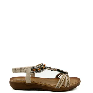Sandalias Planas Brillos Mujer