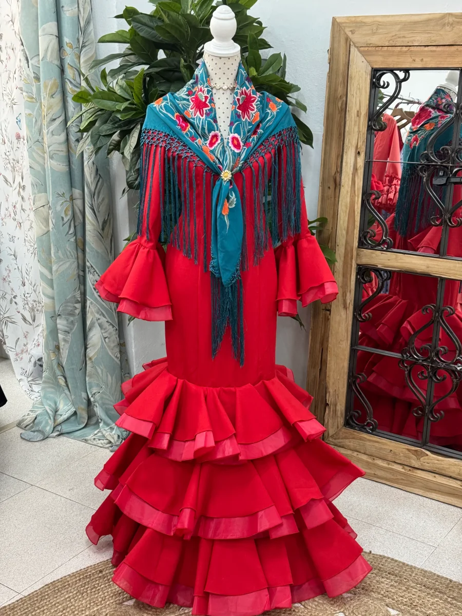 Vestido Flamenca Modelo Arena T.34 - Imagen 2