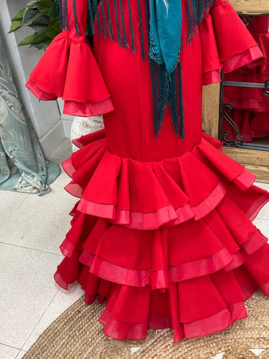 Vestido Flamenca Modelo Arena T.34 - Imagen 3