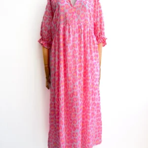 Vestido Largo Animal Print en Colores Vibrantes