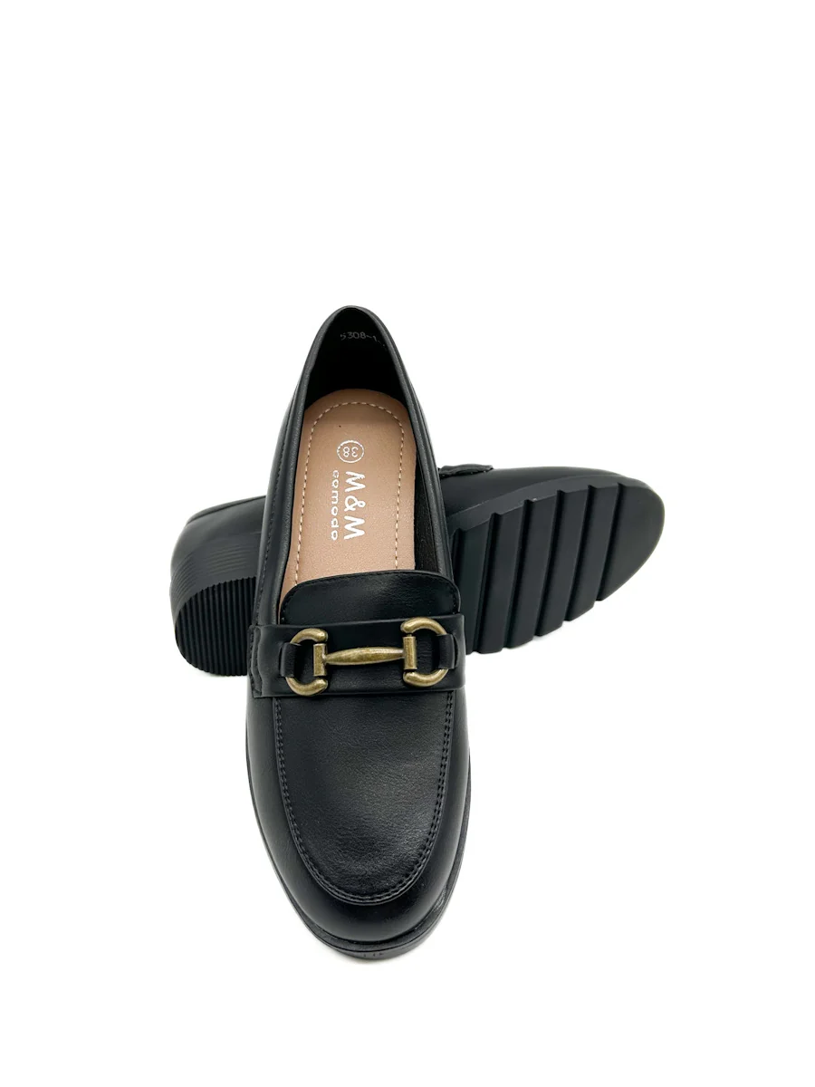 Mocasín Negro de Mujer Referencia 5308-1 - Imagen 6