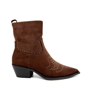 Botines Cowboy de Antelina con Tachuelas Decorativas