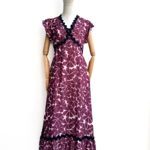 Vestido largo con estampado floral y bolsillos
