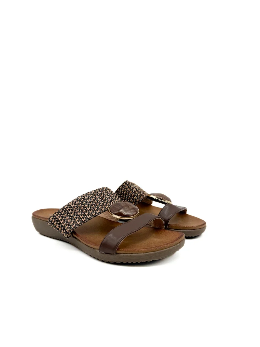 Sandalias Planas de Confort Estilo Casual con Tira de Efecto Rafia Trenzada - Imagen 7