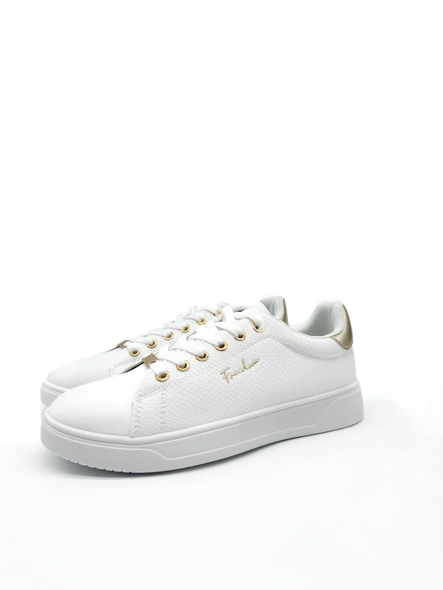 Zapatillas Blancas con Detalles Dorados y Plateados - Imagen 4