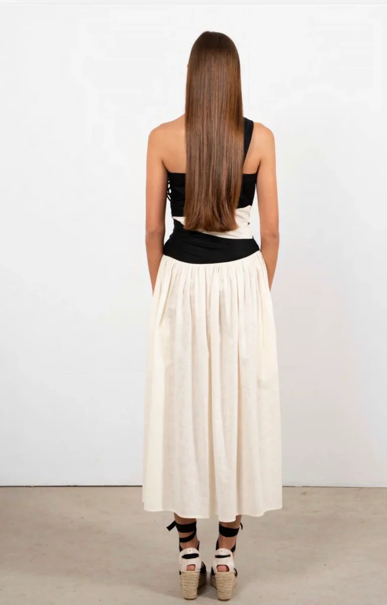 Vestido Arbolea Blanco y Negro - Imagen 5