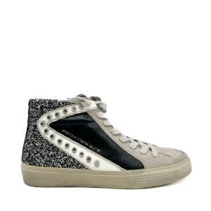 Zapatilla Alta Tachas Purpurina Corina M5050