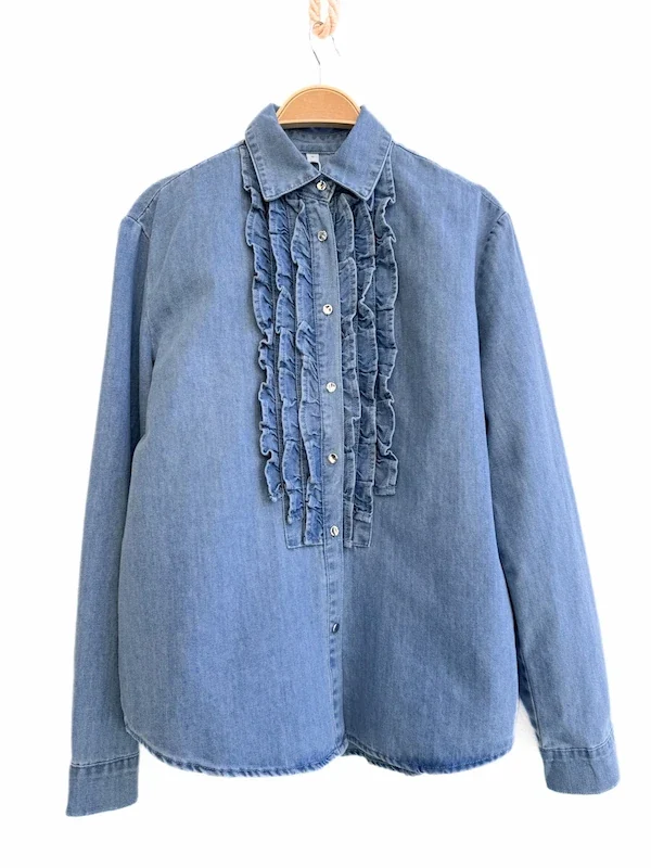 Camisa Denim con Volantes Frontales - Imagen 2