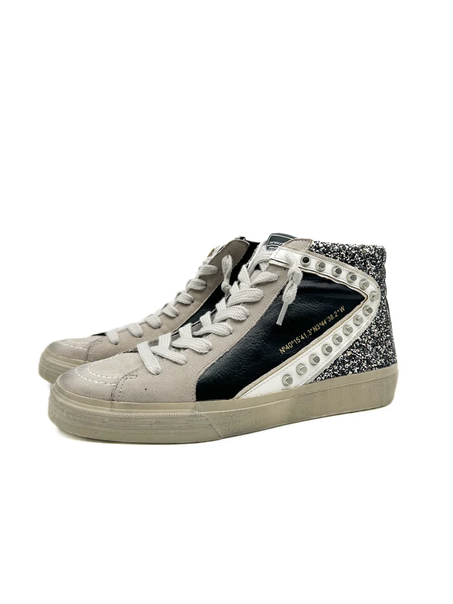 Zapatilla Alta Tachas Purpurina Corina M5050 - Imagen 4