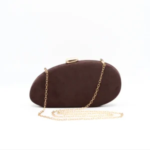 Clutch Ante Almendra Marrón