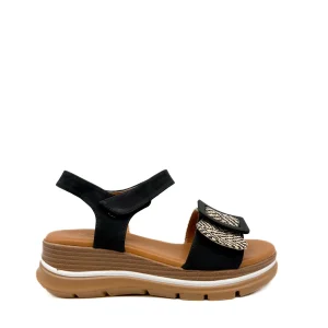 Sandalias plataforma gran hebilla cuadrada para mujer