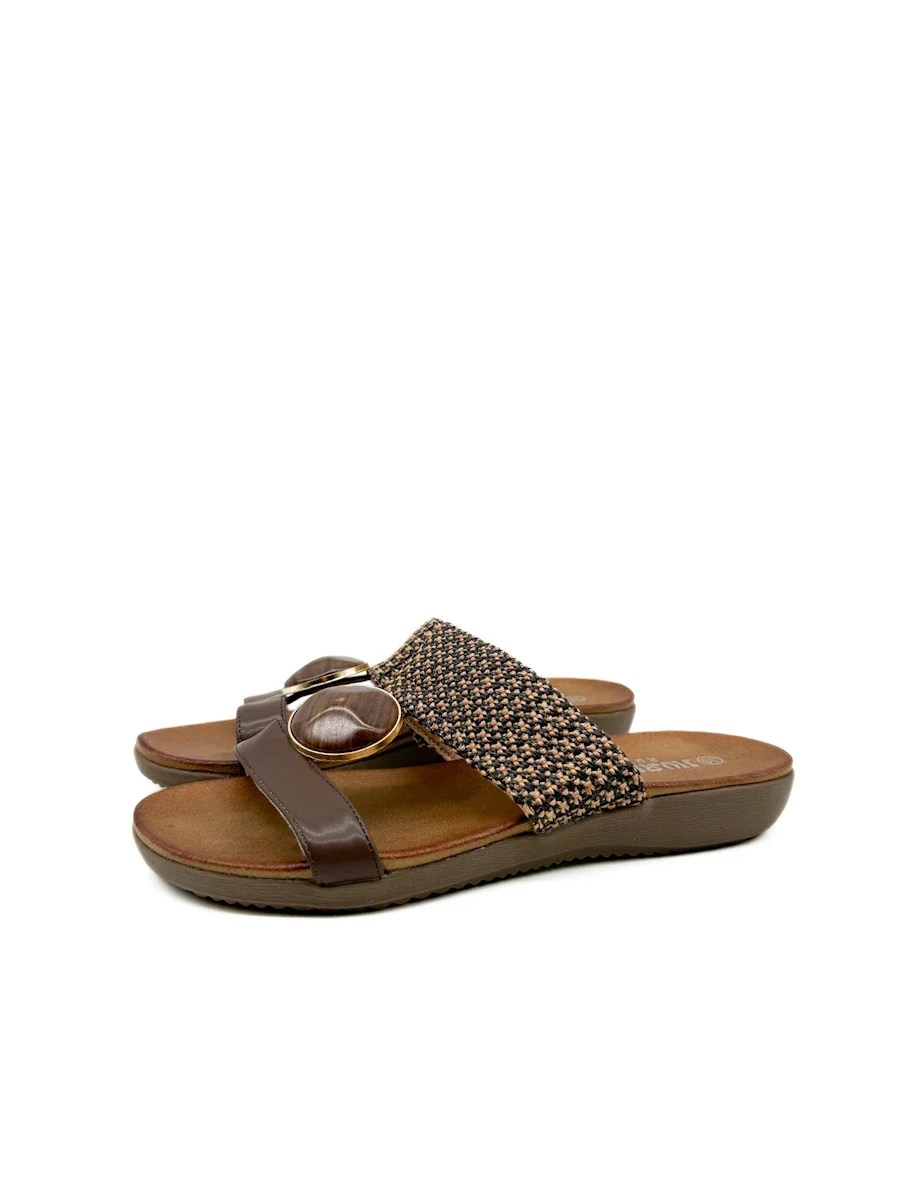 Sandalias Planas de Confort Estilo Casual con Tira de Efecto Rafia Trenzada - Imagen 9