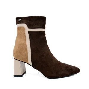 Botines de Antelina con Tacón Cuadrado