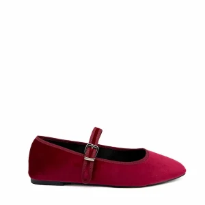 Elegantes Merceditas de Terciopelo  con Hebilla Corina M5630