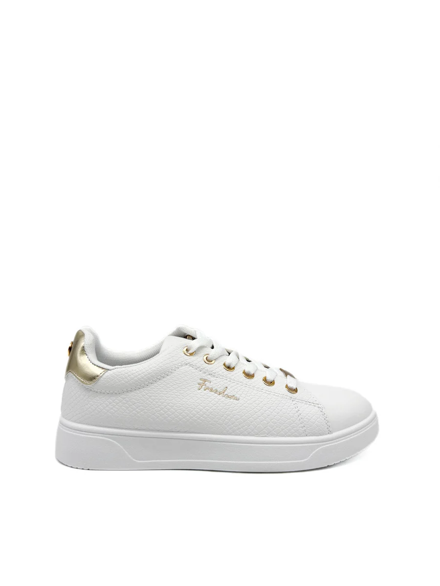 Zapatillas Blancas con Detalles Dorados y Plateados