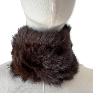 Cuello de piel de conejo